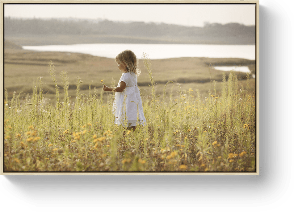 Canvas print wooden floating frame