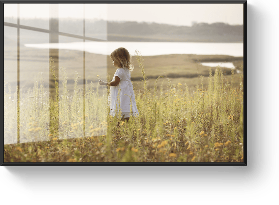 HD Metal print with black floating frame