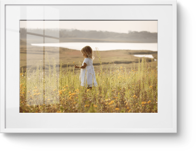 Photo in white frame